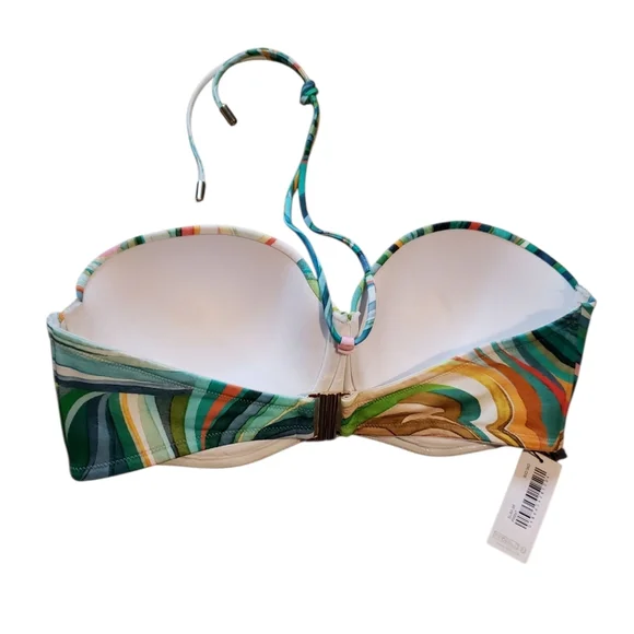 Huit Paris Summer Days Swirl Bandeau Bikini Top36D NEW Bikinis